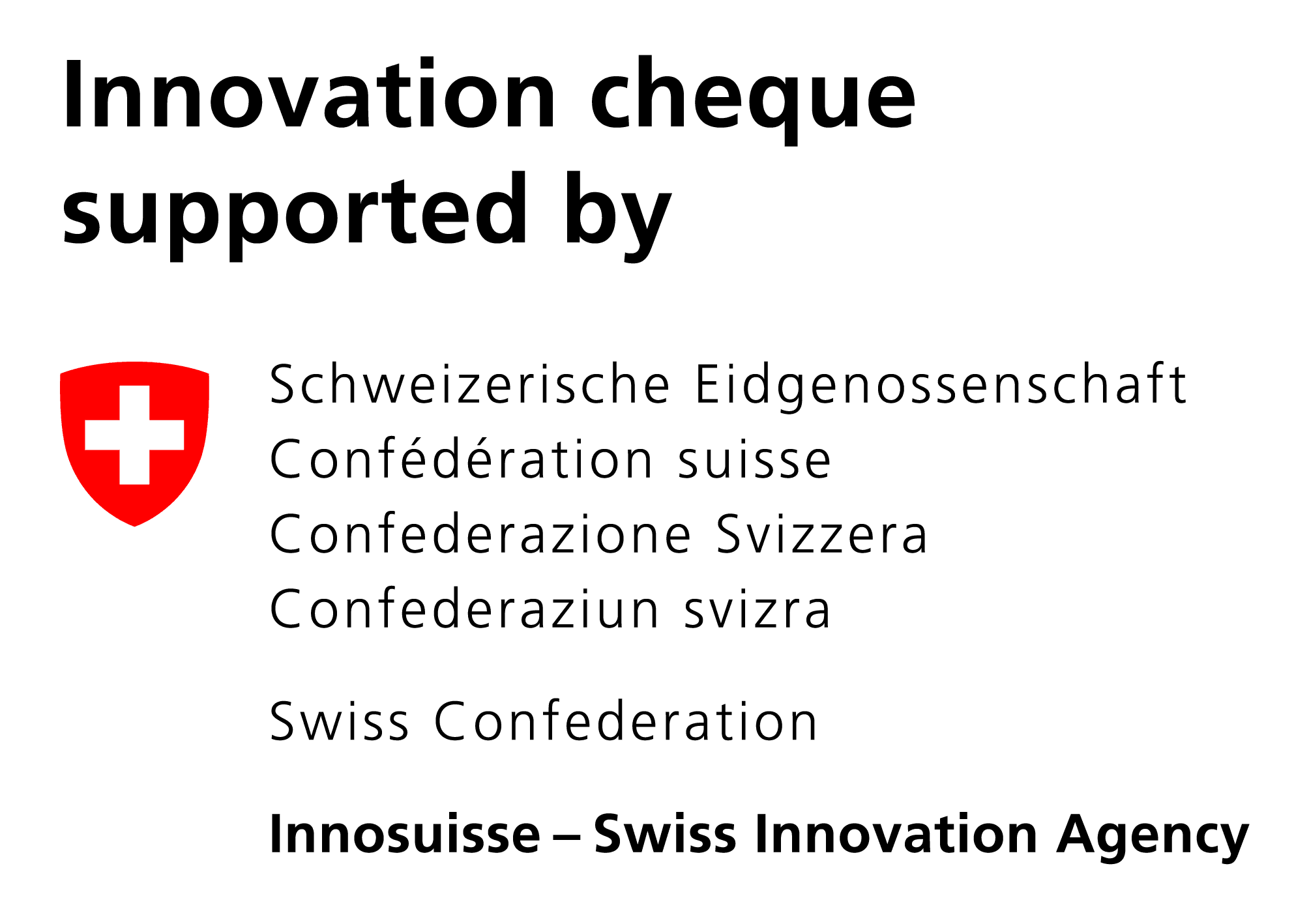 Supported by Innosuisse Innovation Cheque